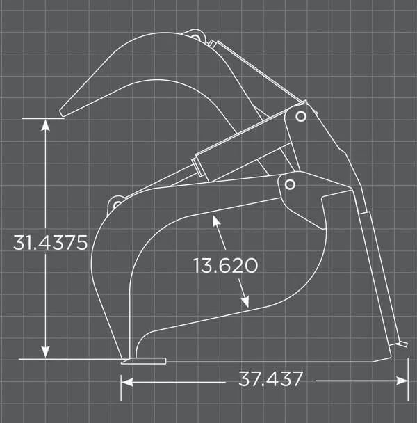 Loflin Fabrication Skid Steer Grapple Bucket