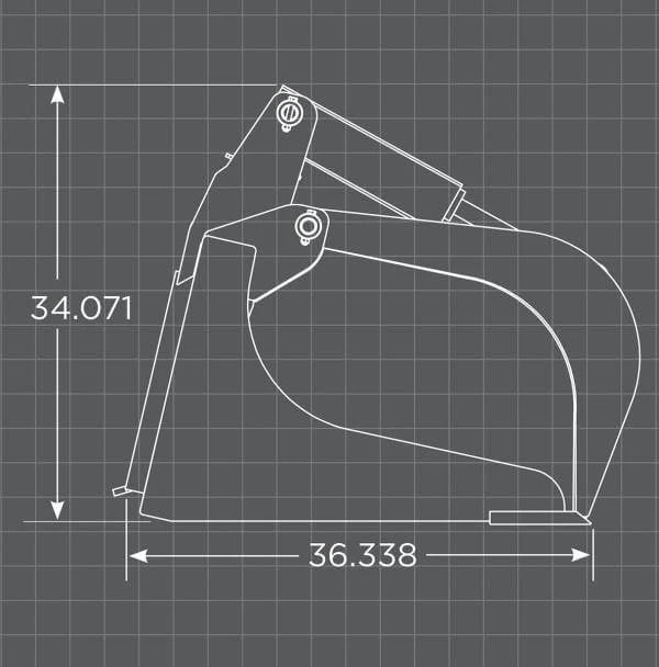 Loflin Fabrication Extra Heavy Duty (XHD) Skid Steer Grapple Bucket